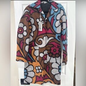Missoni Multicolor Floral Knit Coat